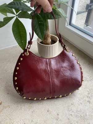 Rote Handtaschemit Nieten Burgunderrot Purse Clutch Handtasche Damen Abendtasche