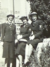Vtg 1940s WWII US Navy Lady Soldier Uniform Female Military Portraits 3 pictures