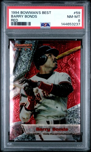 1994 BOWMAN'S BEST RED #59 BARRY BONDS PSA 8