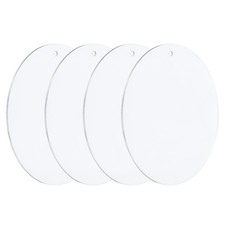 4pcs 5" Dia. Acrylic Circles Round Clear Plastic Sheet Ornament Disk Blank