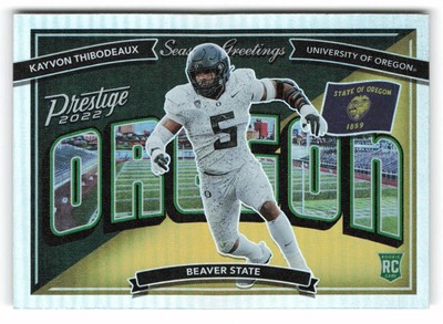 2022 Panini Prestige #SG-18 Kayvon Thibodeaux Seasons Greetings Oregon Ducks