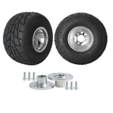 2pc 11x7.10-5 11x7.1-5 Rear Tire 3 Lug Rim Wheel  17T Axle Stub Hub ATV Go kart