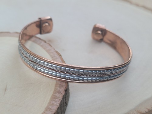 Copper Magnetic Bracelet Arthritis Pain Therapy Energy Cuff Bangle Men & Women - Picture 43 of 76