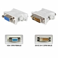 DVI-D Digital Dual Link 24+1 to VGA Adapter Male to Female Computer Monitor