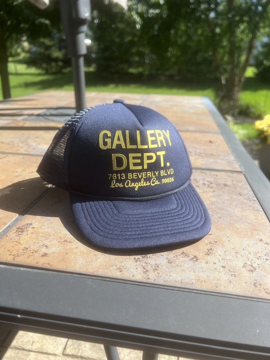 Gallery Dept Navy Blue Logo Trucker Hat | eBay