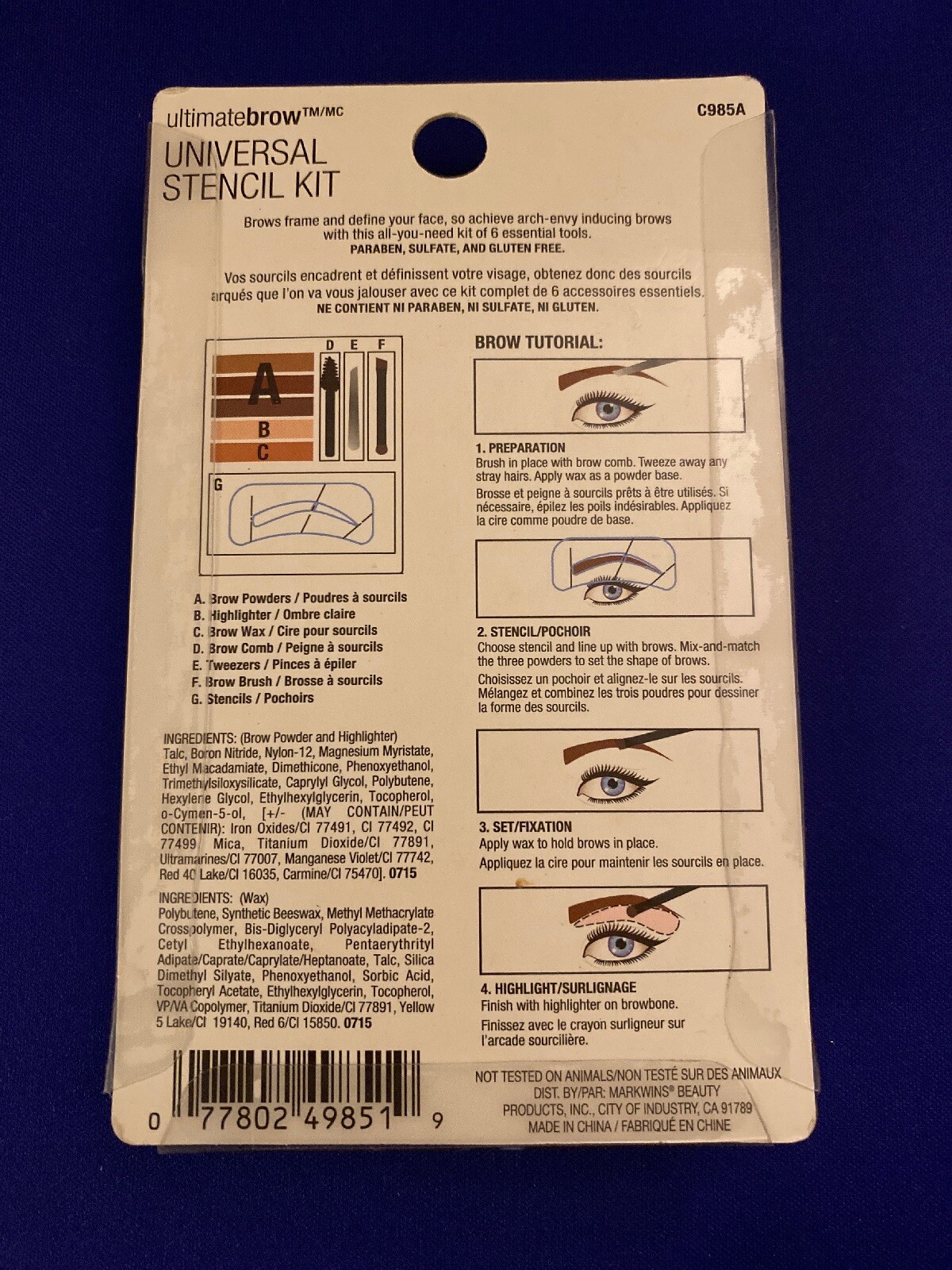 3x Wet N Wild Ultimate Brow Universal Stencil Kit Powder Wax For Sale Online Ebay