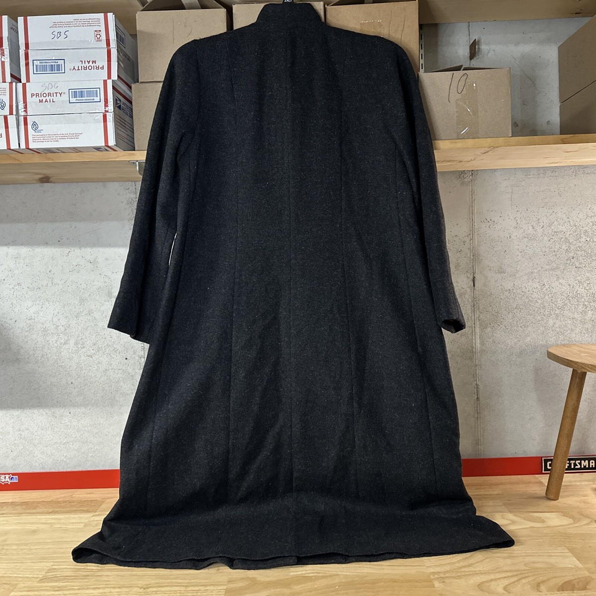 Harve Benard Wool Long Coat Women's Size 12 Black | eBay