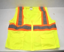 PIP Class 2 Mesh Vest 4X Size Type R 302-MVZPLY Reflective Protection 2 Tone