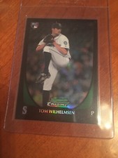 2011 Bowman Chrome TOM WILHELMSEN RC BLACK Refractor #97 MINT+