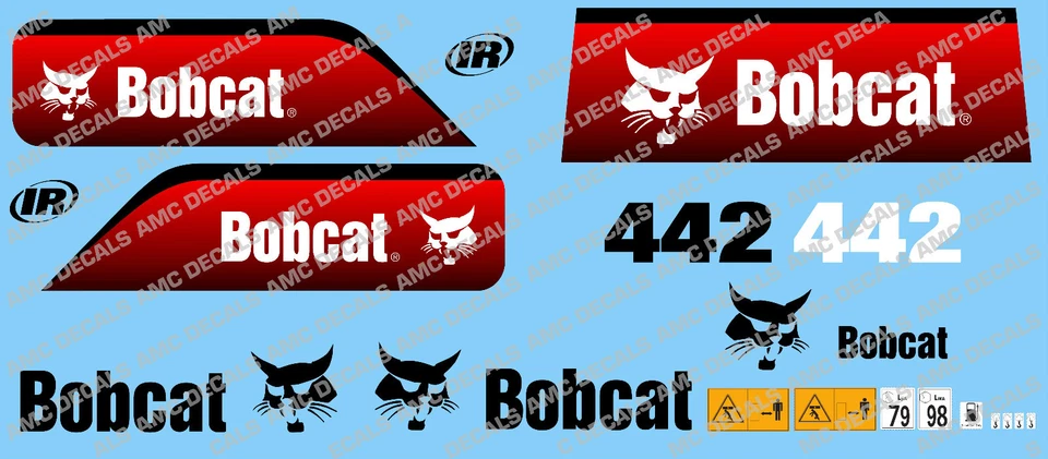 BOBCAT 442 Mini Bagger Aufkleber Set - Bild 1 von 1