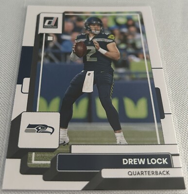 2022 Donruss Football Drew Lock Seattle Seahawks base card #34