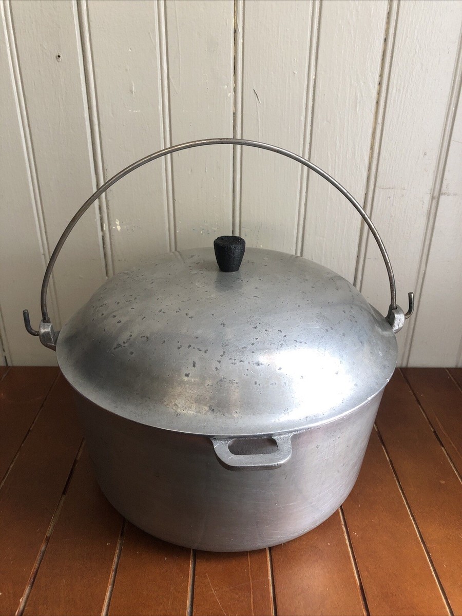 Vintage Majestic Cookware Aluminum Dutch Oven Kettle With Lid 5