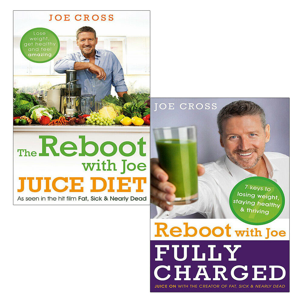 Joe Cross Collection 2 Books Set Reboot with Joe Juice Diet Fully Charged NEW