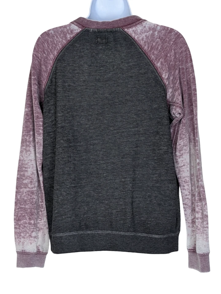 Volcom Stone Size XS Burnout Long Sleeve T Shirt Gray & Light Purple-Some Wear - Image 2 of 2