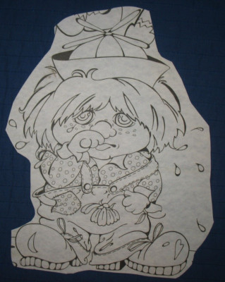 * ARTEX  4003 CLOWN BOY LONELY CUT OUT FROM A BIG PICTURE to Paint (tri chem)