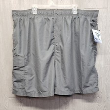 Kanu Surf Swim Trunks Mens 4X Sun Block 50 Quick Dry Lined Pockets Gray Suit