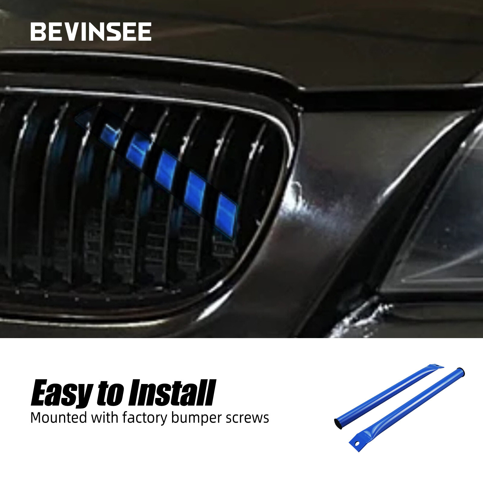 Grille de calandre avant en V Brace pour BMW E90 E91 E92 E93 335i tuning
