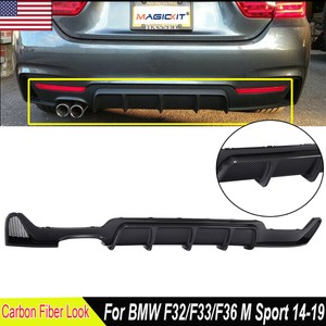 Carbon Fiber Painted Rear Bumper Diffuser Twin Exhaust For Bmw F32 F33 M Sport Ebay