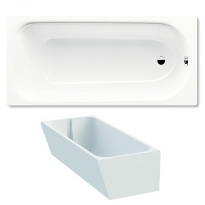 Kaldewei Saniform Plus Badewanne 140x70 cm 360-1 Stahl-Email weiss inkl. Träger