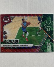 Giannis Antetokounmpo 2020 Panini Mosaic Montage Red Mosaic #18