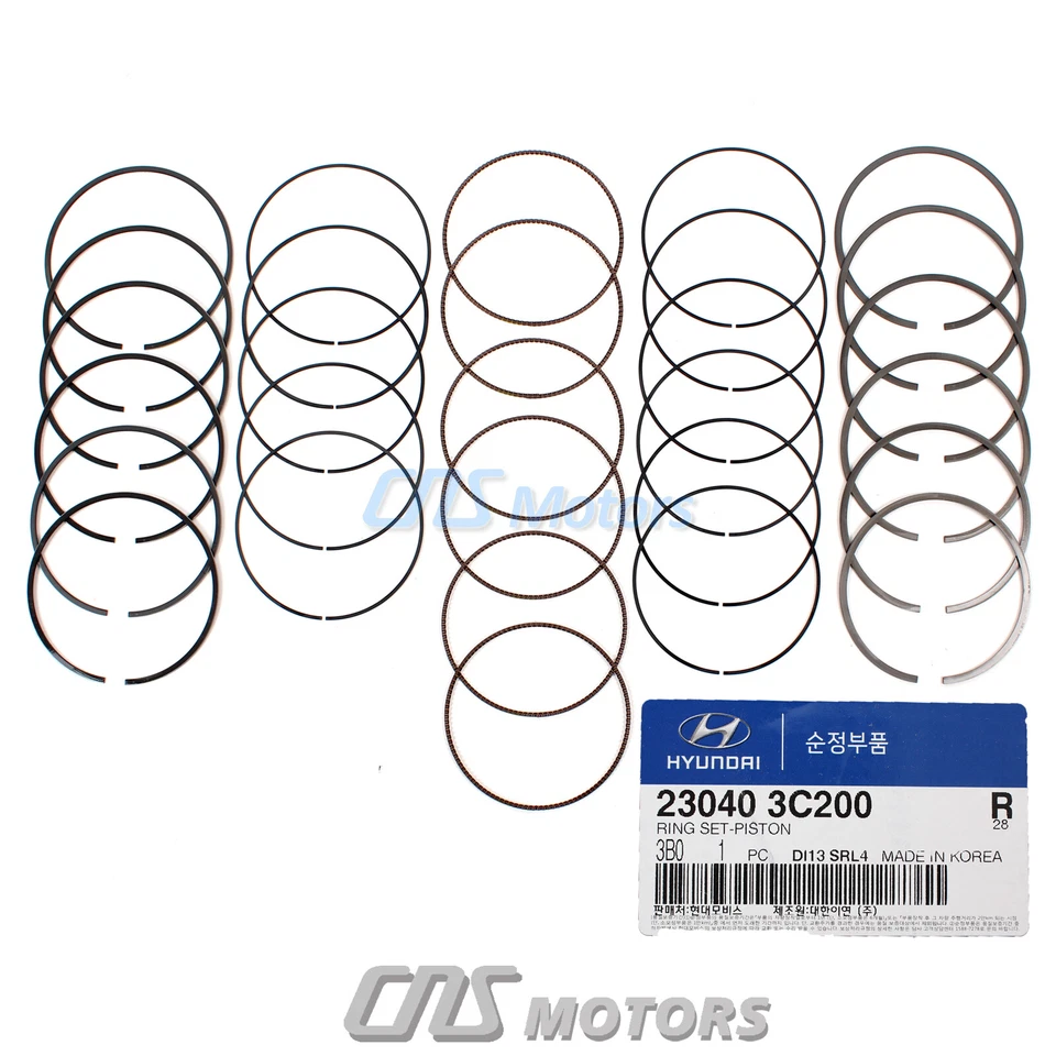GENUINE Engine Piston Rings for 2006-2010 Hyundai Kia 3.8L OEM 230403C200⭐⭐⭐⭐⭐ Foto 2 de 3