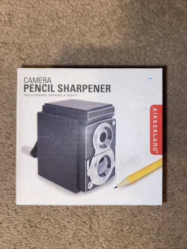 Kikkerland Vintage Camera Shaped Plastic Pencil Sharpener, Black SC12 ...