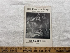 1930s Old Favorite Songs Kramer's Music House Allentown PA Booklet  Vtg