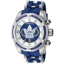 NEW Invicta NHL 52mm Toronto Maple Leafs Retro Glass Fiber Quartz Watch 42291