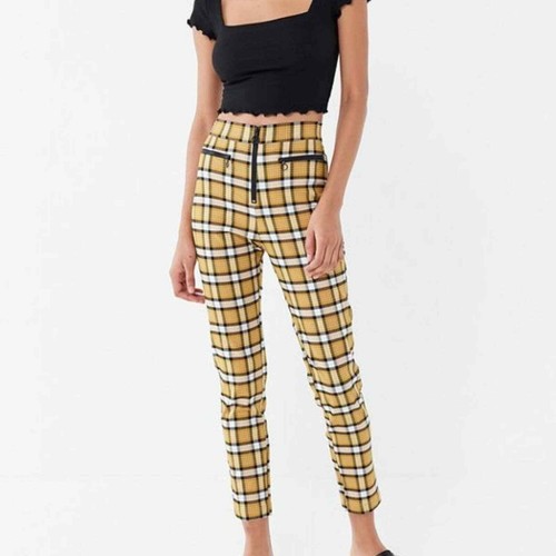 Cream Plaid Pants Size 2 VGUC | eBay