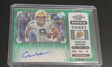 2022 Contenders Optic Christian Watson Rookie Green Pulsar/15 Auto Color Match