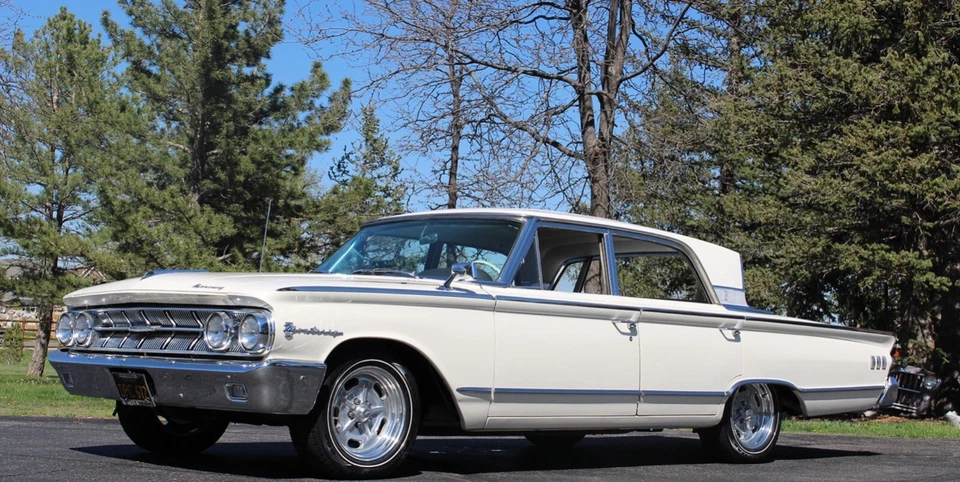 64 Mercury Park Lane Montery 1964 4 puertas guardabarros superior lanza molduras diestro derecho fabricante de equipos originales Foto 2 de 4