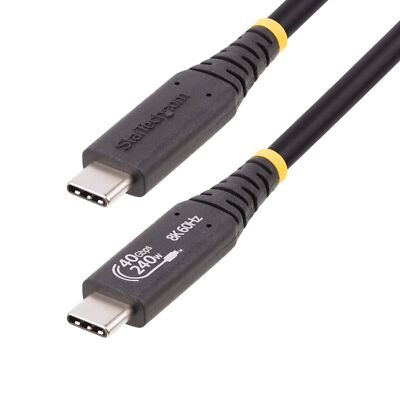StarTech 50C-40G-USB4-CABLE 18'' USB4 IF-Cert USB-C Data Charge Cable 240W EPR PD