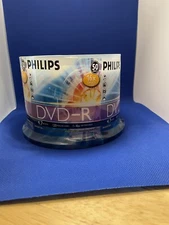 Philips 50 Discs Blank DVD+R Spindle 4.7GB Data 120min Video 16X Speed NEW. M8