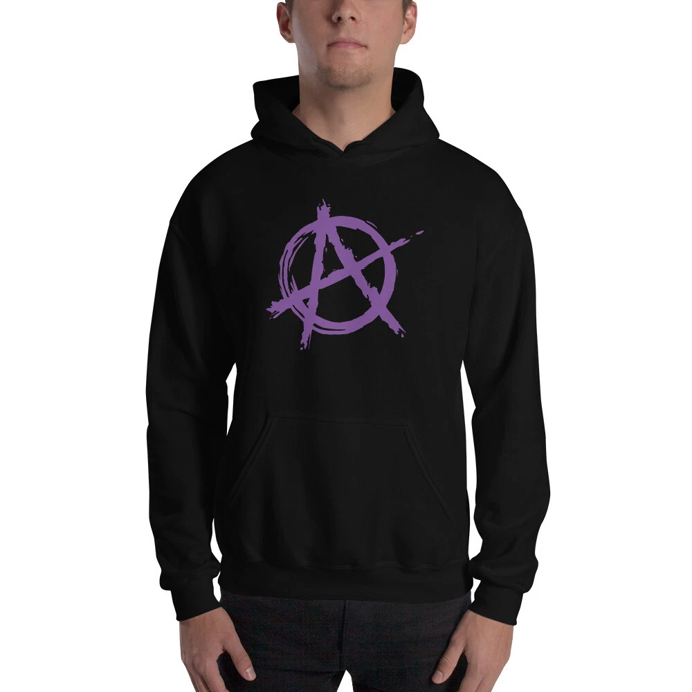Purple Anarchy is Order Symbol Punk Rock Unisex Hoodie Sweatshirt