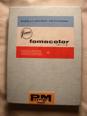 foma, fomacolor PM 20 Positivfarbpapier 12,7x17,8 glänzend, 50 Blatt, 1976, CSSR