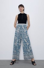 Zara Jacquard Trousers Pants Size M Ref 1822/008/440 NWT