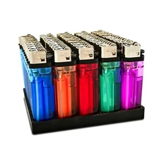 50 lot Cigarette Lighters | Wholesale Disposable Lighters 50 Pack with Stand