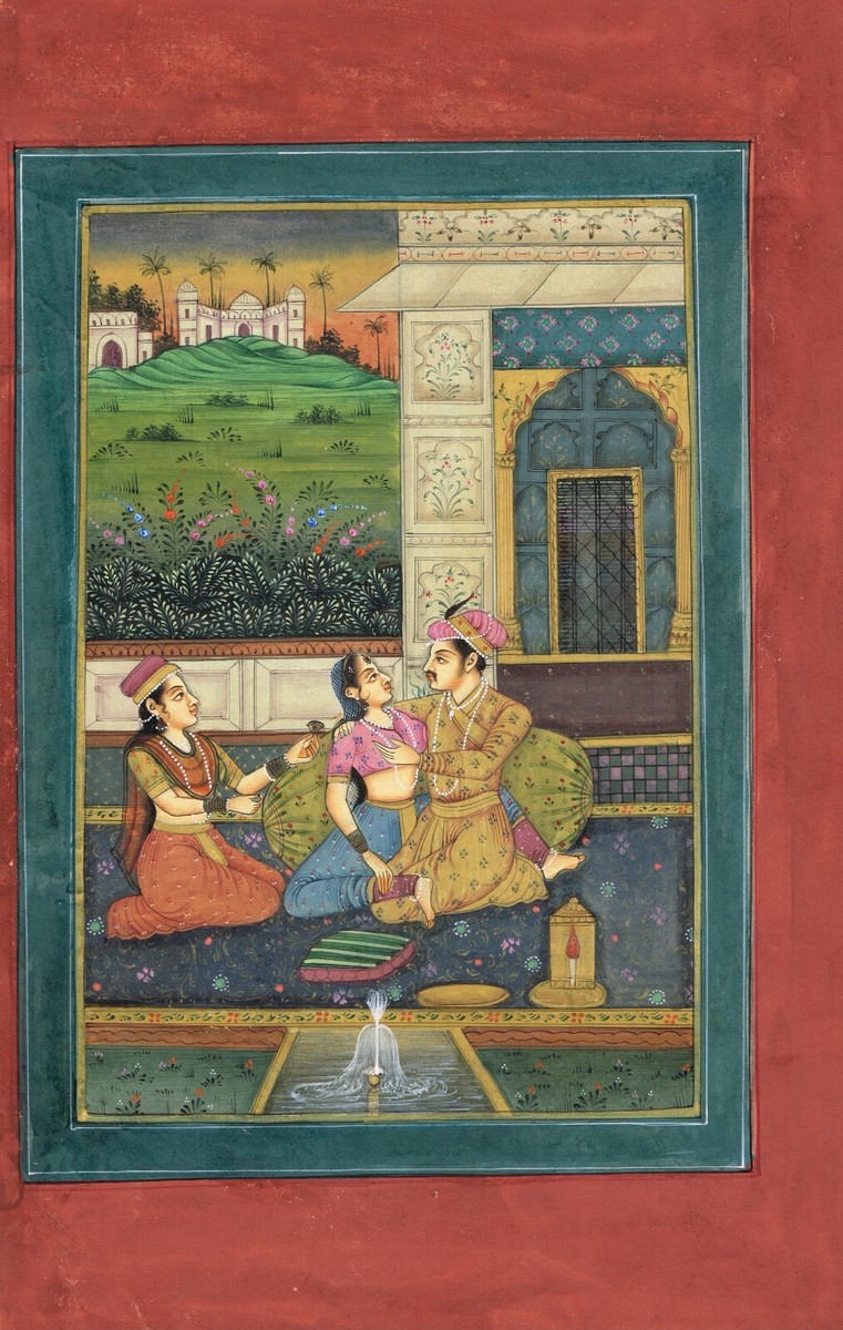 Indian miniatureアンティーク騎馬の王ムガル派 s-l1200.jpg