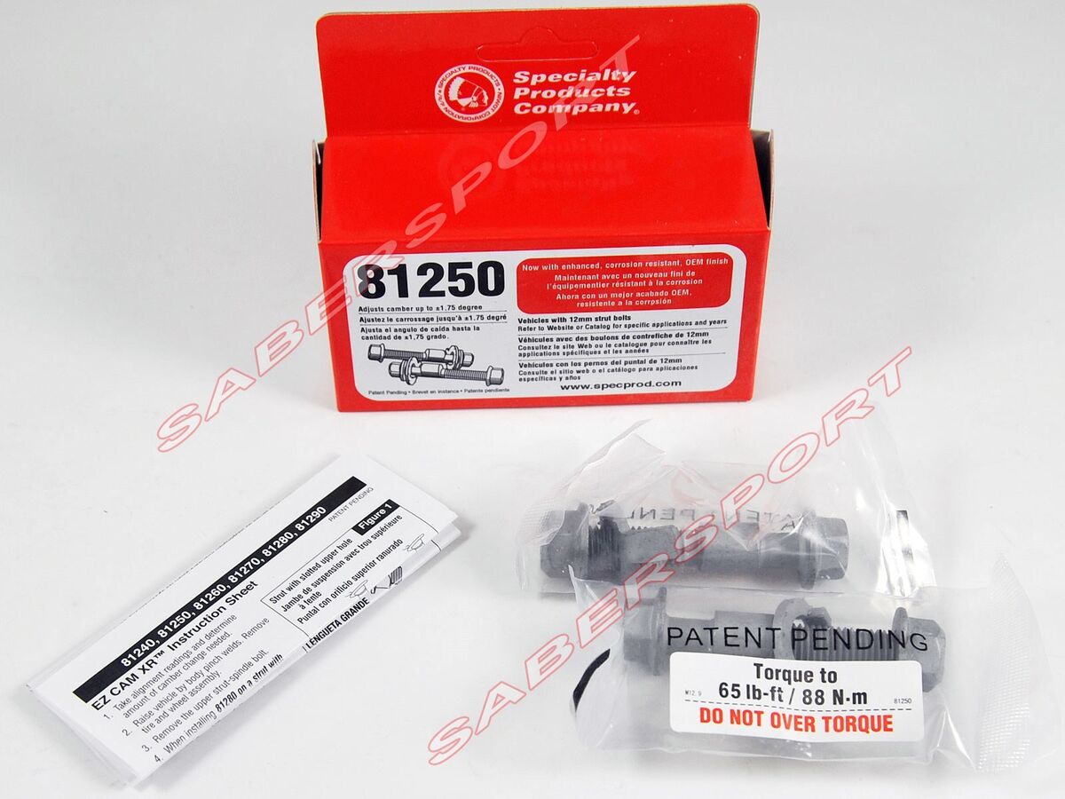 SPC EZ Cam XR Camber Bolts 12mm 81250 SPC EZ Cam XR Camber Bolts 12mm 81250