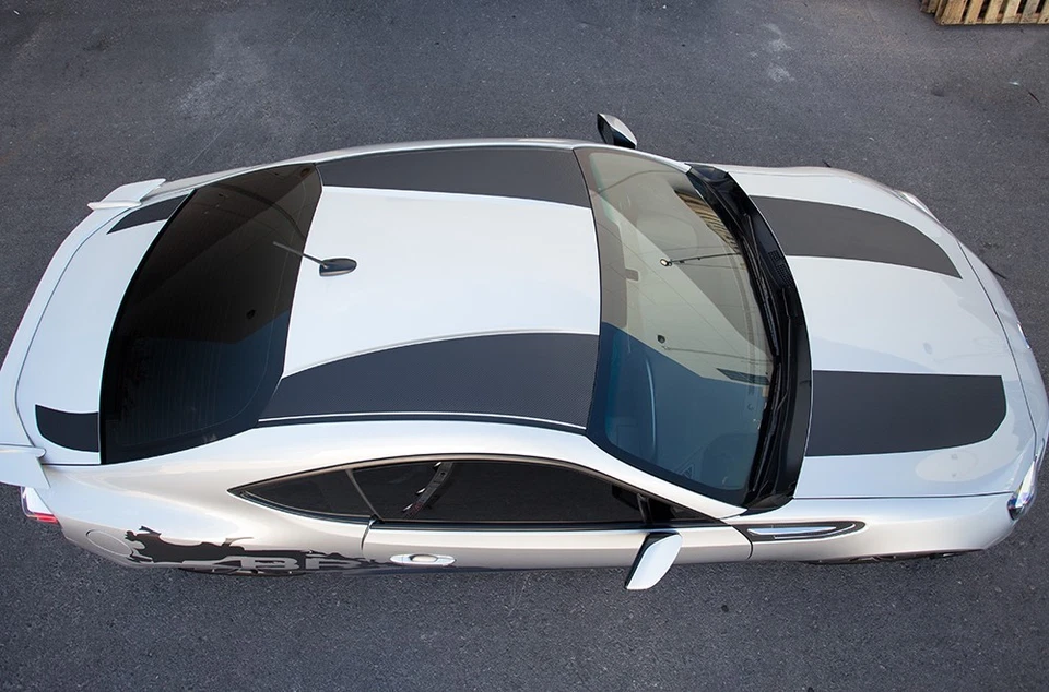 Calcomanías de vinilo gráficas de rayas de techo completas para Subaru BRZ FR-S 13-16 fibra de carbono  Foto 2 de 3