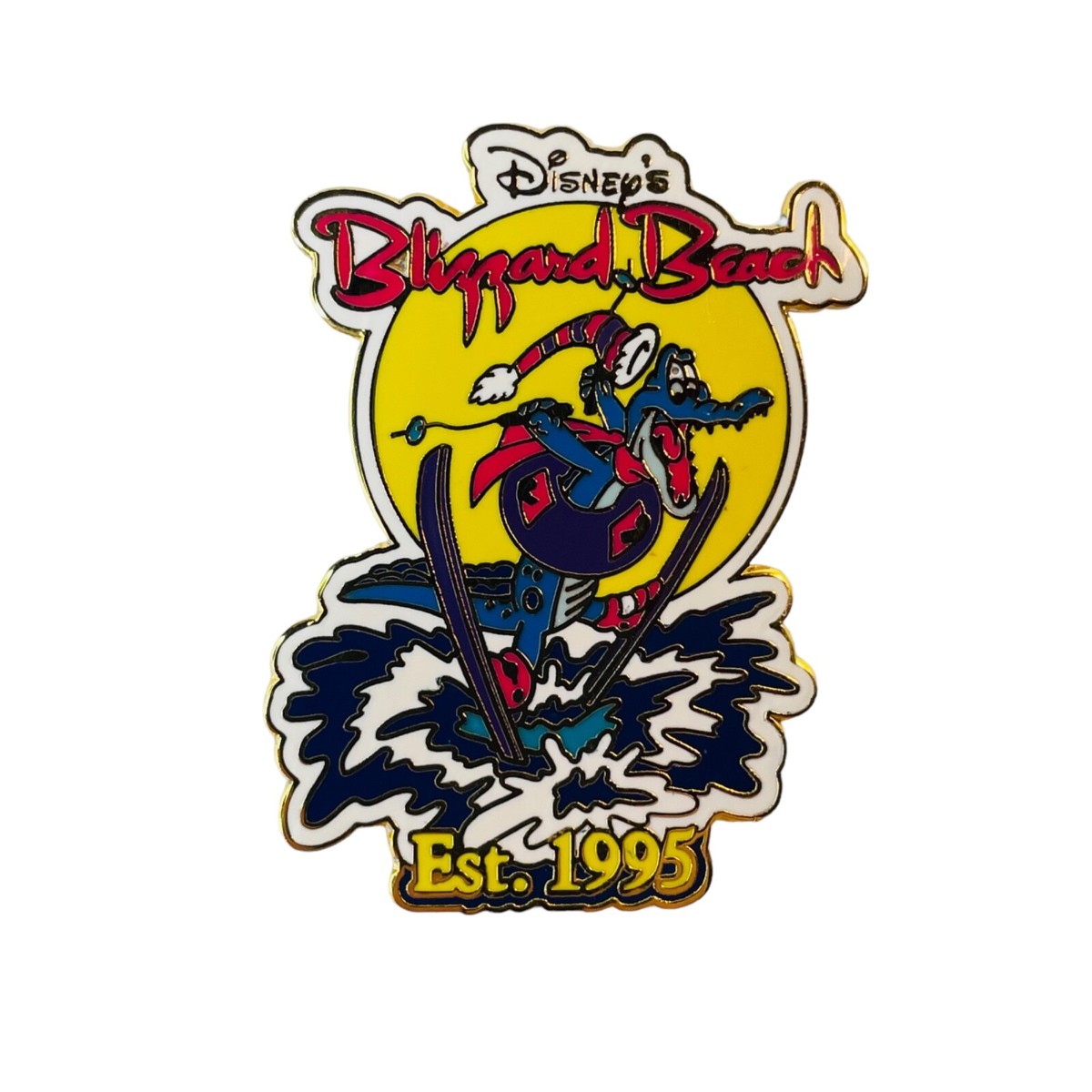 Disney's Blizzard Beach Est 1995 Pin WDW Crocodile Skiing | eBay