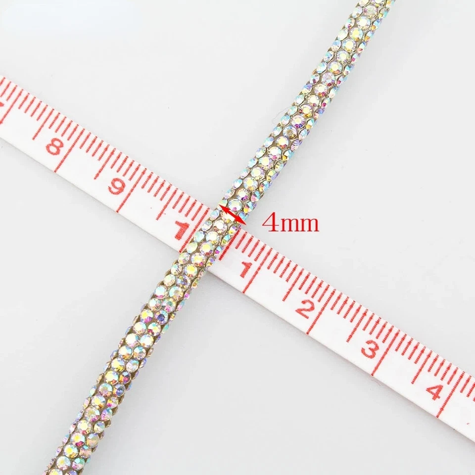 1 Yard Glitter Rhinestone Rope Cord Trim String DIY Decor Material Sewing Craft - Image 3 of 4