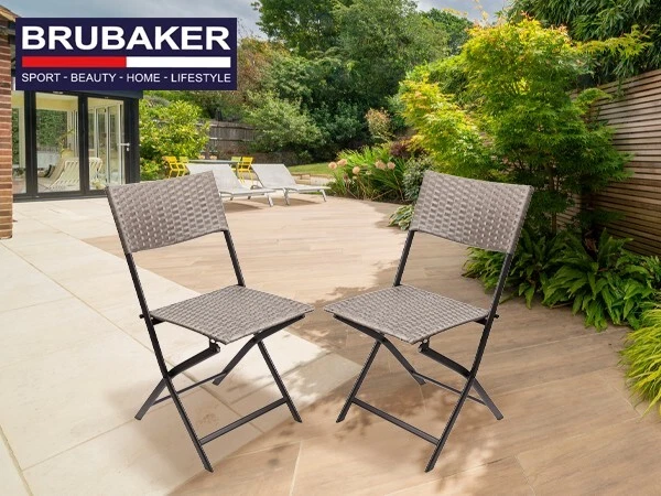 Gartenstuhl Rattan Klappstuhl Garten Campingstuhl Balkonstuhl klappbar Terrasse - Bild 2 von 4