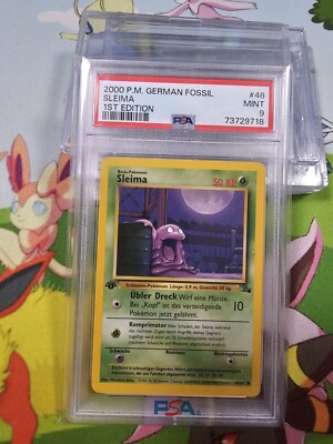 Pokemon Fossil Sleima First Edition Deutsch PSA 9 Mint