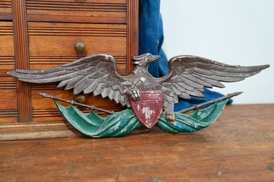 Vintage American Eagle Wall Hanging Plaque Model Patriotic Shield Sexton metal
