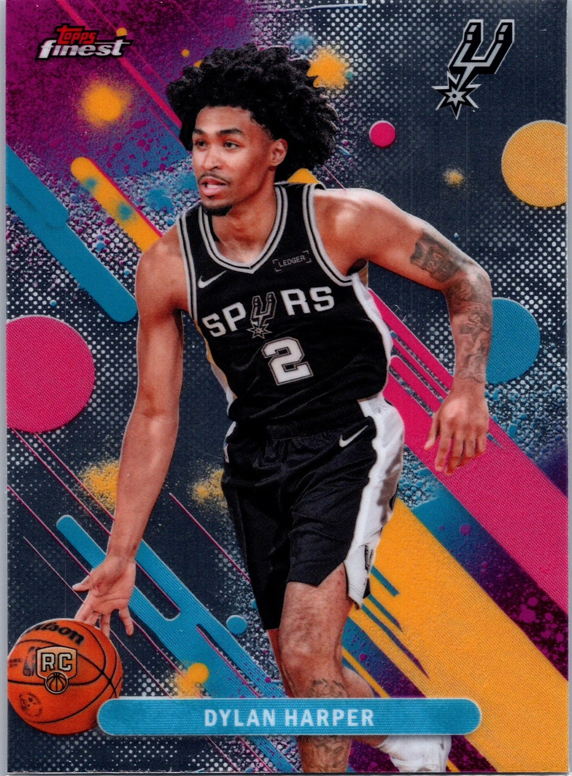 2025-26 Topps Finest Dylan Harper #2 Common RC Spurs