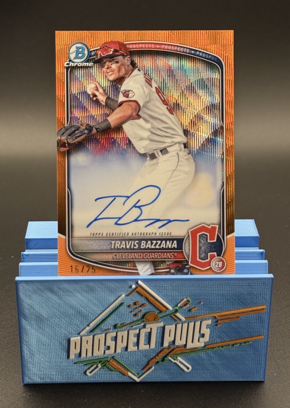 2025 Bowman Chrome Travis Bazzana #CPA-TB Orange Wave Refractor /25 Auto Rookie