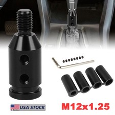 Universal Gear Shift Knob Adapteraluminum Alloy Automatic Shifter Adapter Black