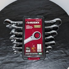 Husky Juego de llaves combinadas de trinquete MM de 7 piezas 12 puntos HRW7PCMMN-06 🔧