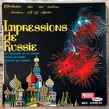 Disque vinyles MEX 45 tours Impression de Russie 3 titres collection Vintage